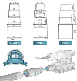 Stofzuiger verloopstuk universeel adapter aansluiten gereedschap — thumbnail 2