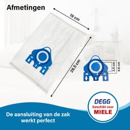 DEGG® - Stofzuigerzakken - Geschikt voor Miele GN - Top Kwaliteit - Complete C3 & C2 - Classic C1 - Kwaliteit gelijk aan Origineel - 6 STUK(S) — thumbnail 3