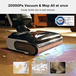 Roborock F25 BX-Vloerreiniger-Nat Droog Stofzuiger-Elektrische dweil–20000 Pa–Slimme vuildetectie–5 Minuten Snel Drogen–4 Modi–180° Platliggend–90 °C reiniging bij hoge temperatuur–LED Display — thumbnail 4