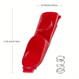17 Parts Vervangende Vergrendelknop met Veer voor Dyson V7 V8 V10 V11 V15 – Compatibel met Verlengbuis en Reinigingskop – Rode Bevestigingsclip voor Elektrische Aandrijvingen – Set van 2 Knoppen + 2 Veren — thumbnail 4