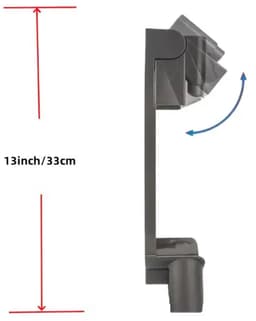 Wandhouder voor Dyson V7 & V8 – Docking Station – Wandmontagebeugel voor Steelstofzuiger – Inclusief Kabelgeleider – Ophangbeugel voor Accessoires – Zwart Kunststof – 33 cm — thumbnail 2