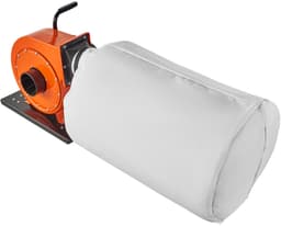 Stofafscheider 1 HP, 460 CFM luchtstroom, 21 gallon opvangzak, 2,5 micron filtratie voor industriële werkplaatsen, Mobiele houtstofafscheider met handvat en wielen — thumbnail 1