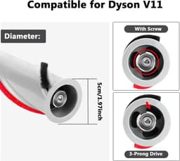 Borstel vervanging - Compatibel met Dyson V11 snoerloze stofzuiger - Reserveonderdelen borstelrol en borstelbalk — thumbnail 5