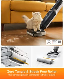 Roborock F25 LT Draadloze -Nat Droog Stofzuiger - Steelstofzuigers - Wet & Dry stofzuigers - 20000 Pa zuigkracht - zelfreiniging met 90°C hoge temperatuur - 5 min flitsdrogen met hete lucht - 180° platliggend - Wasvloer Elektrische dweil — thumbnail 2