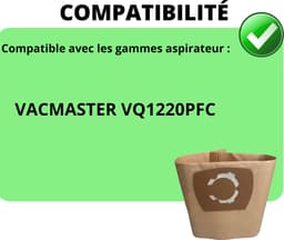 Stofzuigerzak geschikt voor Vacmaster [Set 10] Stofzakken compatibel met Vacmaster VQ1220PFC — thumbnail 2