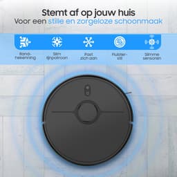 Sweepo® Smart Robotstofzuiger met Dweilfunctie – Met Laadstation – LiDAR Navigatie – Met App – Voor Huisdieren – Automatisch Hervatten — thumbnail 2