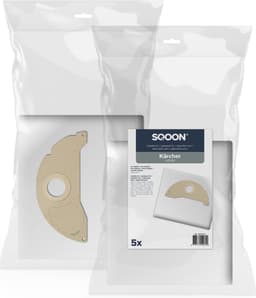 SQOON® Stofzuigerzakken geschikt voor Kärcher A2004 - Gelijk aan model: 6.904-322.0 - High Filtration voor industriële toepassingen - 5 Stuks — thumbnail 1