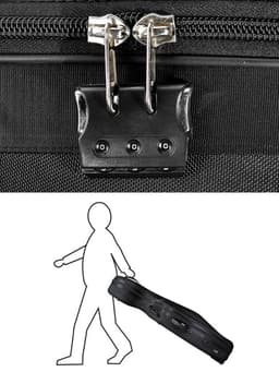 Leonardo CC-244-BK cellokoffer 4/4 gevormd zwart met wielen 5,3 kg — thumbnail 2