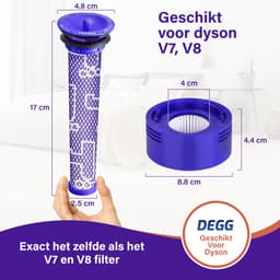 DEGG® - Pre + Post Filter - Geschikt voor Dyson V7 & V8 - Animal Absolute - Voorfilter + Achterfilter (Motor) - Onderdelen - Hepa Filter - Duurzaam - COMBIDEAL — thumbnail 4