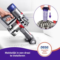 DEGG® - Pre-Filter - Geschikt voor Dyson V8, V7 en V6 - Wasbaar - Onderdelen - Vervangt DC58, DC59, DC61 en DC62 - Animal Stofzuiger - Duurzaam - 3 STUK(S) — thumbnail 2