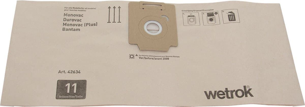 Stofzuigerzak Papier - Wetrok MV11 (P-10) 42634 — afbeelding 1
