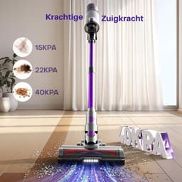 Luxe Steelstofzuiger – Draadloos – Stofzuiger zonder Zak – Op Accu – Wireless Vacuum Cleaner – 40.000PA Zuigkracht – 4 Instelbare Modi – 7-Traps Filter – 500W — thumbnail 3