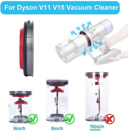 Store_7 - Dust Bin Bucket Sealing Ring - Vervangingsonderdeel - Zwart - Rubber - Verbeterde afdichting - Geschikt voor Dyson V11 V15 SV14 SV15 SV22 — thumbnail 5