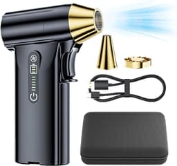 Oplaadbare Air Duster - Draadloze Bladblazer - Stof Vrij Maken - 130.000 RPM Motor - 3 Snelheden - Zwart — thumbnail 1