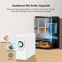 15-delig accessoireset - voor Eureka J12 Ultra stofzuigerrobot en Voor Midea V12 - met 1 hoofdborstel, 4 veegdoeken, 2 HEPA-filters, 2 stofzakken, 4 zijborstels — thumbnail 3
