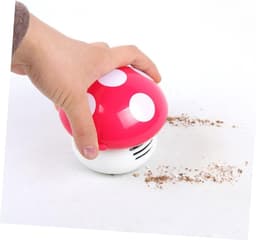 Mini Stofzuiger - Tafelstofzuiger Schoonmaker - Bureau Schoonmaken - Draadloos Ontwerp - 10 cm Breed - Roze Rood — thumbnail 3