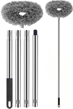Ventilator Reiniger - Stofdoek Bladen - Huis Stoffen Vrij - Uitschuifbaar Handvat - Tot 140 cm - Grijs — thumbnail 1