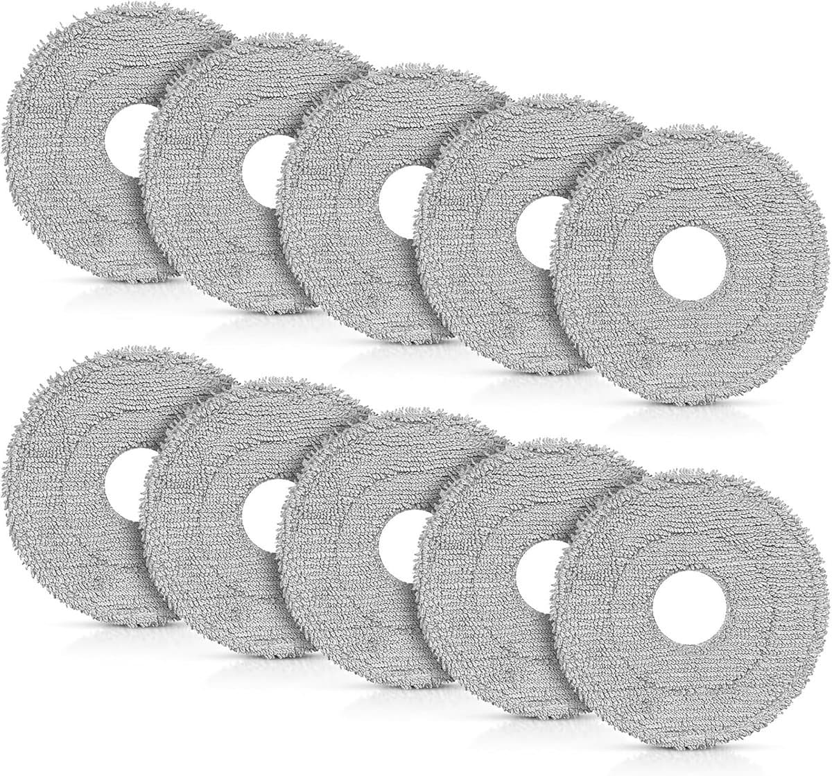 10 stuks wisdoeken geschikt voor Dreame L10s Ultra Gen 2/Gen 3 - L40/L50 Ultra AE - L10s Pro Ultra - X30/X40/X50/L40 Ultra - Mova E30/E40/P50/V50 Ultra stofzuigerrobot - wasbare microvezel-dweilpads, vervangende — afbeelding 1