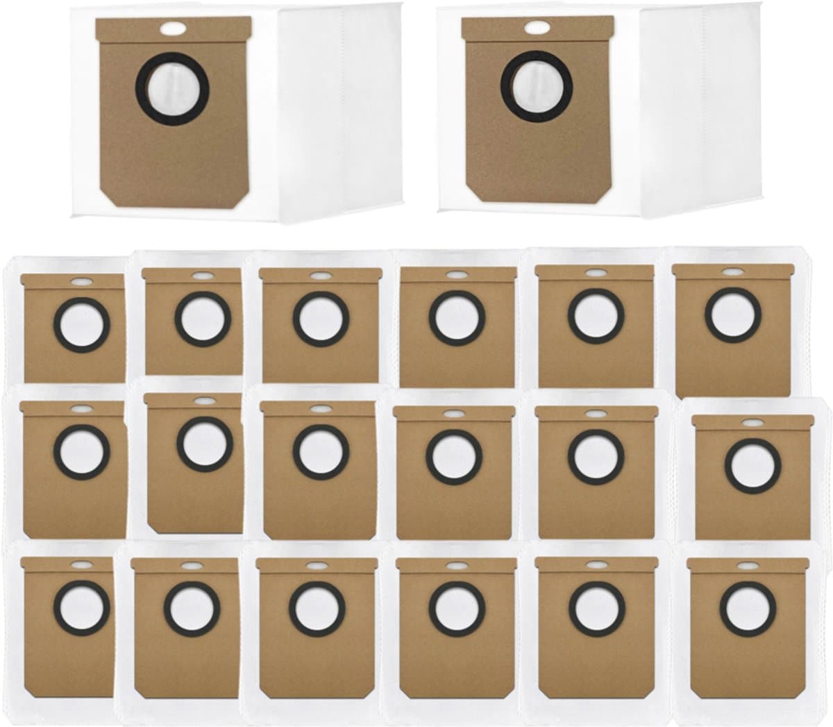 20-delige set stofzakken compatibel met Eufy Clean L60 SES / L60 Hybrid SES / L50 SES robotstofzuigers stofzakken-met grote capaciteit van 2,5 liter, — afbeelding 1