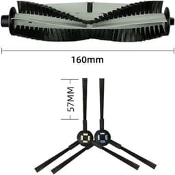 Roller Borstel Zijborstel kit voor Silvercrest SSR1 SSRA1 voor A9s A9 A7 A80 Plus A10s L100 Robotic Stofzuiger — thumbnail 2