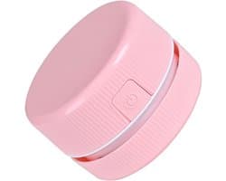 Mini Stofzuiger - Bureau Reiniger - Kruimels Verwijderen - Draagbaar Ontwerp - 6 x 8.5 x 8.5 cm - Roze