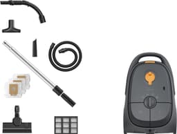 Nilfisk Bright Home Plus Stofzuiger met Zak – 4L Capaciteit, LED Combi Mondstuk (CN38), 2m Slang, Geschikt voor Harde Vloeren & Tapijt, 10 Jaar Motorgarantie — thumbnail 1