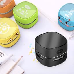 KZQ Bureaustofzuiger, mini-bureaustofzuiger, energiezuinig, tot 300 minuten batterijduur, draadloos ontwerp, 360° draaibaar, geschikt voor het reinigen van haar, stof en computertoetsenborden (zwart, USB-oplaadbaar). — thumbnail 2
