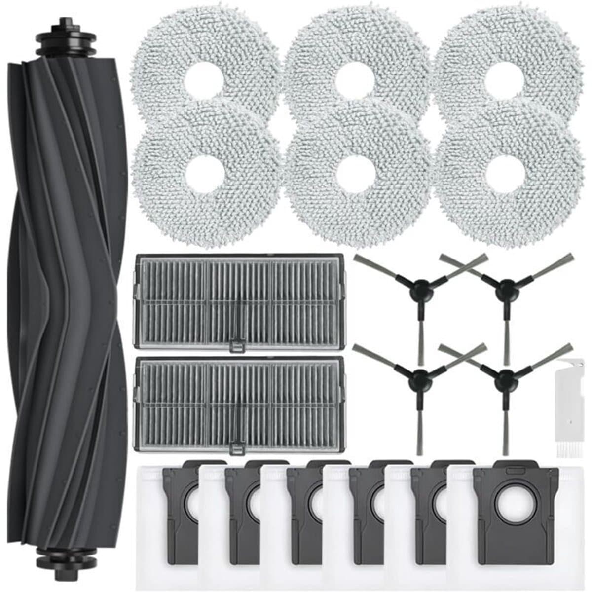 Geschikt voor Dream L10s Pro Ultra Heat/ L10s Ultra Gen 2/ X30 Ultra/ Mova E30 Ultra Accessoireset, 1 hoofdborstelkop, 6 opbergtassen — afbeelding 1