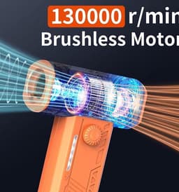 Mini Turbojet Ventilator - Luchtblazer Stofafzuiger - Elektronica Reinigen - Krachtige Luchtstroom - 1215 mm - Wit — thumbnail 2
