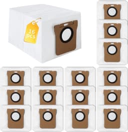 16 stuks stofzakken voor Dreame L10s Ultra / L10 Ultra / L20 Ultra /S10/S20, compatibel met Xiaomi X10+ / X20+/X10/X20/L10/M40 stofzak vervangende stofzuigeraccessoires (3,2 l grote capaciteit) — thumbnail 1