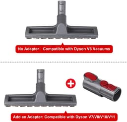 Dailygoody - Harde Vloer Borstelkop - Voor Dyson V6 V7 V8 V10 V11 - Draaibaar Design - Harde Vloeren - Hoge Pick-up Capaciteit - Kunststof - Geschikt ... — thumbnail 2
