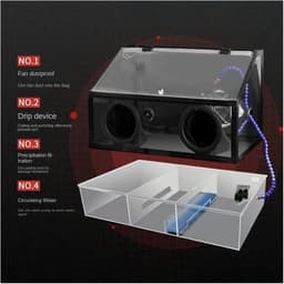 Stofbox Ventilator - Afzuigkap Slijpmachine - Stofvrij Werken - 30W Krachtige Zuigkracht - 58x35x35CM - Transparant — thumbnail 4