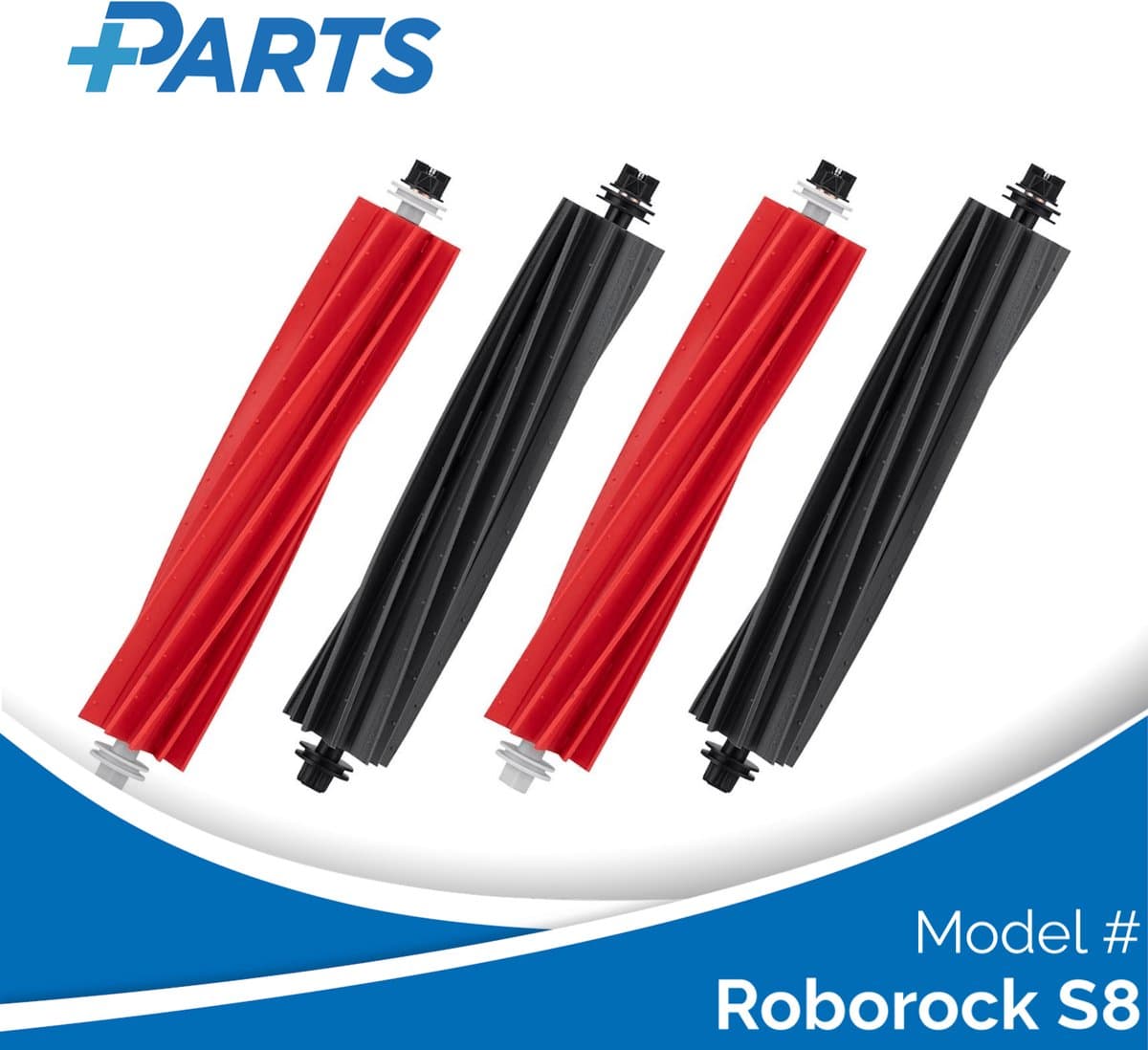 Roborock S8 Borstels (4 Stuks, Plus.Parts® alternatief voor 8.02.0199) — afbeelding 1