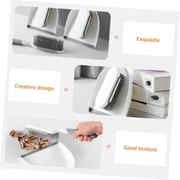 Handbezem Stofblik Set - Schoonmaak Set - Bureau Reinigen - Flexibele Borstels - 2 Sets - Grijs — thumbnail 2
