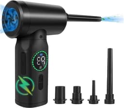 Draadloze Stofzuiger - Luchtblazer Kruimeldief - Auto en Huis Reinigen - 2-in-1 Functionaliteit - 500 Gram Gewicht - Zwart — thumbnail 1