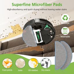 24 stuks vervangende onderdelen voor iRobot Roomba 104/105 Vac/ 105 Combo/ Q052 robotstofzuiger, Q0520 105 accessoires. Inclusief 2 hoofdborstels, 6 filters, 6 stofzakken, 6 zijborstels, 4 dweilpads — thumbnail 4