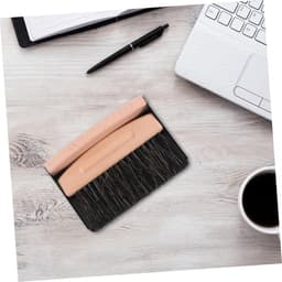 Mini Bezem Stoffer - Handveger Set - Bureau Schoonmaken - Afneembare Onderdelen - 15 cm - Zwart — thumbnail 2