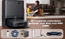Dutchers® 29-Delige Vervangende Accessoires set voor Eufy X10 Pro Omni Robotstofzuiger,2 Hoofdborstel,6 Zijborstels,4 Hepa-filters,6 Stofzakken,8 Dweilpads — thumbnail 2