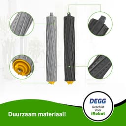 DEGG® - Rubberen bortels geschikt voor iRobot roomba 800/900 serie - Geschikt voor iRobot Roomba onderdelen - Roomba rollers - 2 SET(S) — thumbnail 3