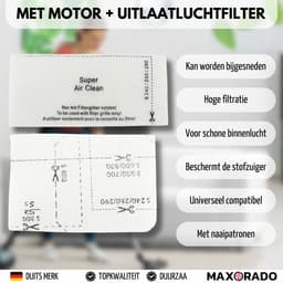 Maxorado Stofzuiger Set 8-delig – 5 Zakken + 1 Hepa + 1 Uitblaas + 1 Motor Filter - geschikt voor Miele C3, C2, S8340, S8430, S8310, S8360, S8, S5, S5211, S5210, S8460 — thumbnail 2