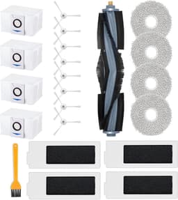 geschikt voor Ecovacs Deebot T20 OMNI / T20e OMNI, Stofzuiger Vervangingsonderdelen Accessoireset, 1 Hoofdborstel, 4 HEPA-filters, 4 Reinigingsdoeken, 4 Stofzakken, 8 Zijborstels, 1 Reinigingsborstel — thumbnail 1