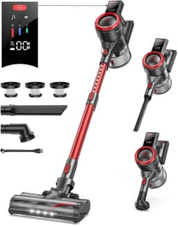 Steelstofzuiger - Vacuum Cleaner - Draadloze Stofzuiger- Kruimeldief Snoerloos - 500W - 50KPa - Handstofzuiger - 1.5L Stofreservoir - Verwijderbare Batterij - Ideaal voor Huisdieren en Thuisgebruik — thumbnail 2