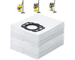 Stofzuigerzakken Geschikt voor Karcher WD2 Plus & WD3 Serie - 10 Stuks - 3-laags Synthetisch Vlies - Scheurvast - Geschikt Voor KWD 1, 2, 3 & SE 4001/4002