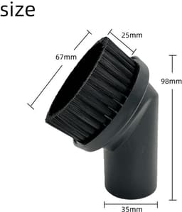 Stofzuiger Borstel - 2 stuks - Meubelborstel - Ronde kwast - 35 mm Diameter - Geschikt voor Philips, AEG, Bosch, Siemens, Miele, Panasonic, Rowenta - Universele Borstel Accessoires Stofzuiger - Voor de Meeste Stofzuigers — thumbnail 3