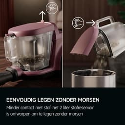 Zakloze Stofzuiger - Compact Stil - Grondig Schoonmaken - HEPA-filter Cyclonisch - 2L Capaciteit 78dB - Donkerrood — thumbnail 4