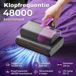matrasstofzuiger met krachtige zuigkracht en UV-C-desinfectielamp — thumbnail 3