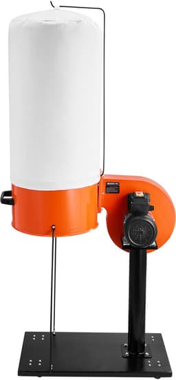 VEVOR Stofafzuigsysteem, 1359,21 M³/U 2,5 Micron Spaanafzuigsysteem, 1 Hp Zaagselafzuigsysteem met 60 L Stofzak, Filterzak en Rollen, Stofafzuiging voor Houtbewerking — thumbnail 2