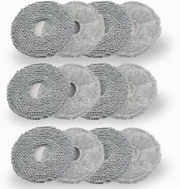 PromoHome 12x microvezel/chenille dweilpads Geschikt voor Dreame L10s Pro Ultra Heat, L10 Ultra/Prime/Dreamebot L10s Plus, L10s Pro Gen 2 L20 Ultra — thumbnail 1