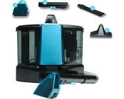 TopChoice® Tapijtreinger - Vlekkenreiniger - Zetelreiniger - met 4 Opzetstukken - Blauw