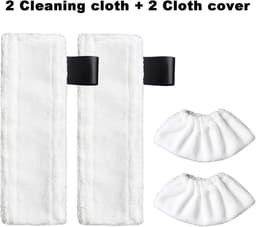 Geschikt voor 4 stuks vervangende microvezel dweildoeken met pads, geschikt voor Karcher EasyFix stoomreiniger SC2 SC3 SC4 SC5 accessoires-Belle's product — thumbnail 2